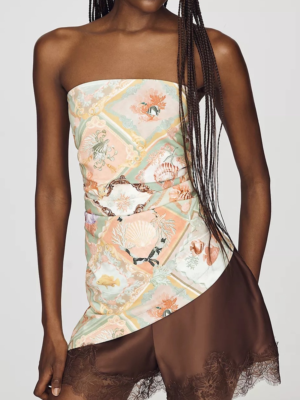 Anthropologie Maeve Asymmetrical Strapless Top